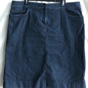 Eileen Fisher Dark Wash Denim Skirt